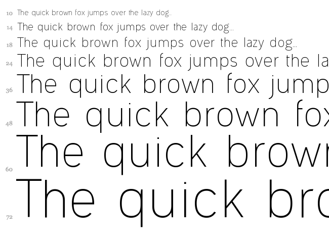 Ogonek font waterfall